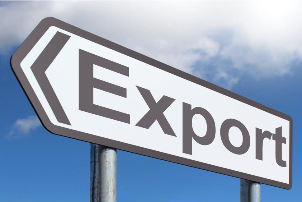 Road sign reading "Export"